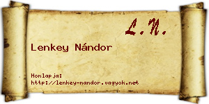 Lenkey Nándor névjegykártya