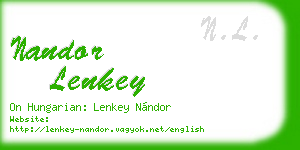 nandor lenkey business card