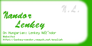 nandor lenkey business card